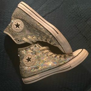 Sequin High Top Converse